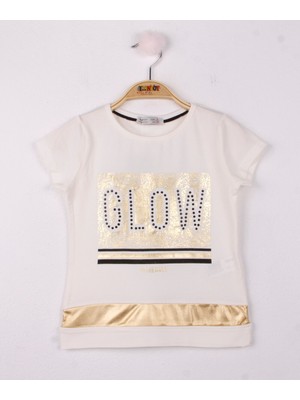 Toontoy Kız Çocuk Glow Baskılı T-Shirt