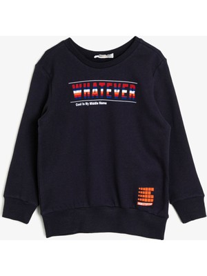 Koton Erkek Çocuk Letter Printed Sweatshirt