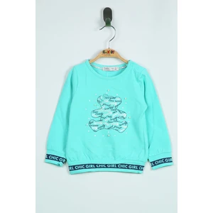Kız Bebek Ayıcık Baskılı Sweatshirt