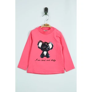 Kız Bebek Panda Nakışlı Sweatshirt