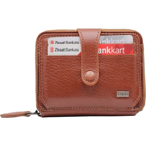 Unisex Hakiki Deri Patlı Fermuarlı El Cüzdanı
