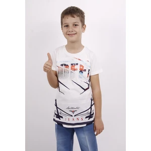 Erkek Çocuk Off Gofre Baskılı T-Shirt