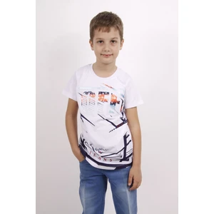 Erkek Çocuk Off Gofre Baskılı T-Shirt