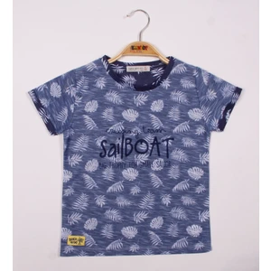 Erkek Çocuk Sail Boat Baskılı T-Shirt