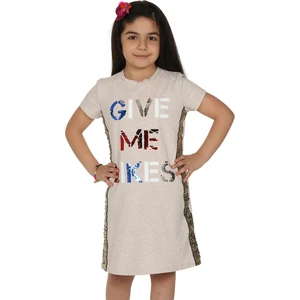 Kız Çocuk Gıve Me Pul Nakışlı Elbise