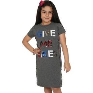 Kız Çocuk Gıve Me Pul Nakışlı Elbise