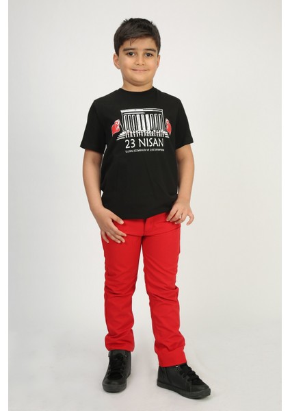 Unisex Çocuk 23 Nisan Anıtkabir Baskılı T-Shirt