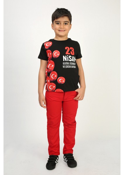 Unisex Çocuk 23 Nisan Baskılı T-Shirt