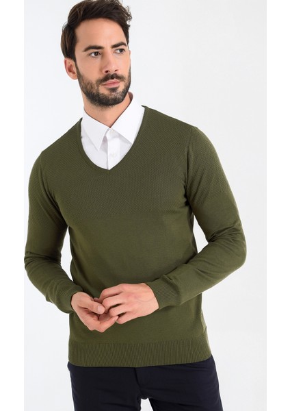 V Yaka Erkek Triko Kazak fiyatları