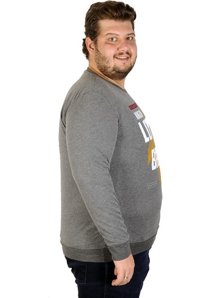 Büyük Beden Erkek Sweatshirt London Britain 19133 Antramelanj fırsatları