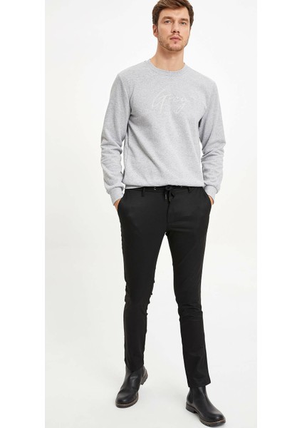 Baskılı Slim Fit Sweatshirt L7725AZ19WN