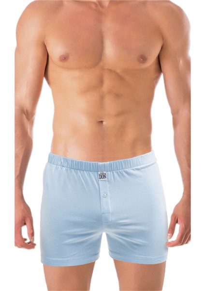 Açık Mavi Renk Jersey Penye/Örme Erkek Boxer