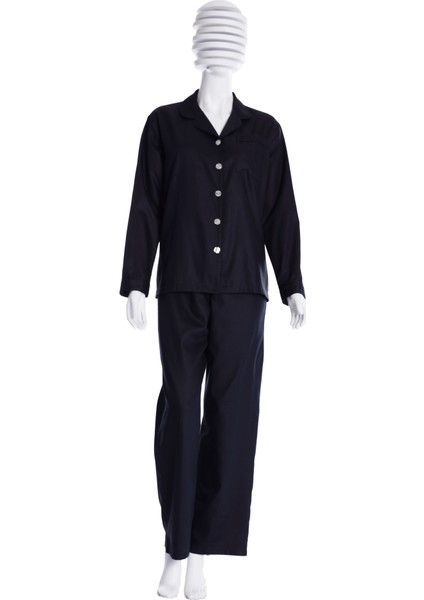 Puantiye Desenli Poplin Kadın Pijama Takımı