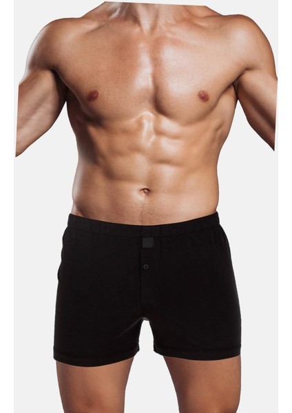 Siyah Renk Jersey Penye/Örme Boxer