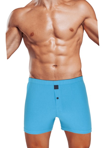 Turkuaz Renk Jersey Penye/Örme Boxer