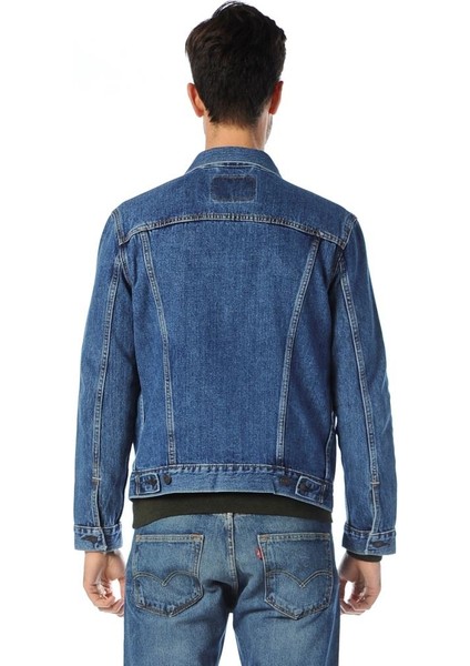 The Trucker Jacket Med Stonewash İndigo Erkek Trucker