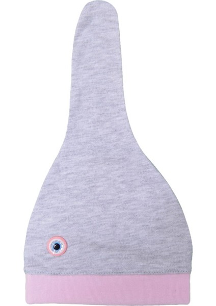 Bebek Şapkası 9512 Gri-Pembe 0 - 3 Ay
