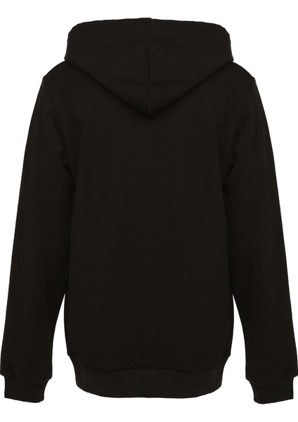 Siyah Queen Kapüşonlu Kadın Sweatshirt modelleri