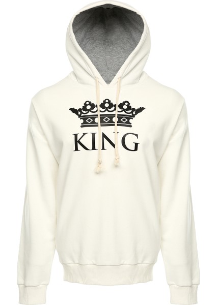 Beyaz King Kapüşonlu Erkek Sweatshirt fiyatları