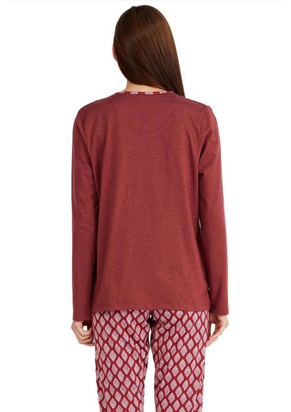 54154 Bordo Pijama Takımı