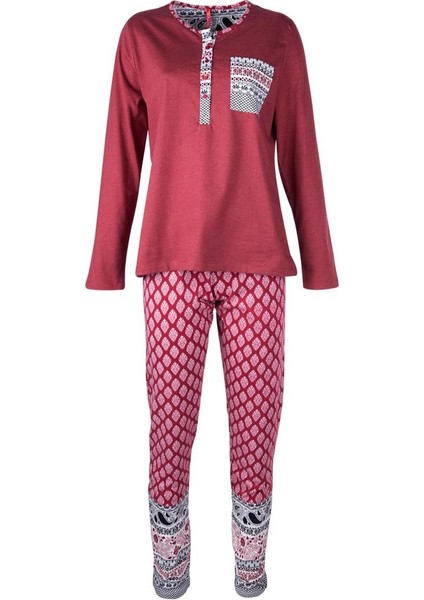 54154 Bordo Pijama Takımı