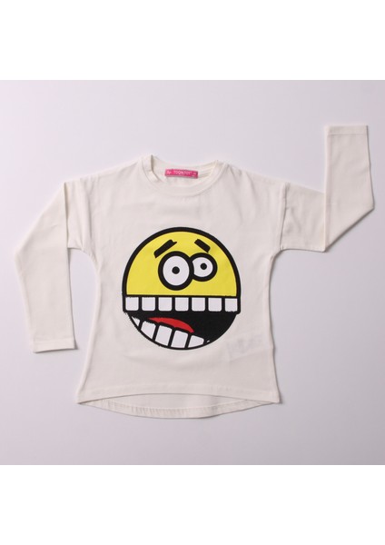 Kız Çocuk Sweatshirt Smile Baskılı