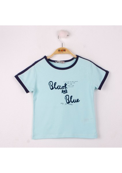 Erkek Çocuk Black Flak Baskılı T-Shirt