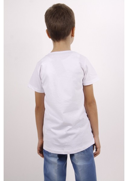 Erkek Çocuk Off Gofre Baskılı T-Shirt
