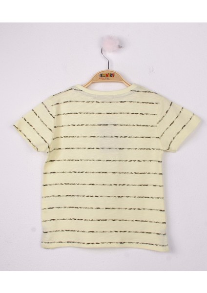 Erkek Çocuk Çizgili Always Baskılı T-Shirt