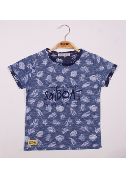 Erkek Çocuk Sail Boat Baskılı T-Shirt