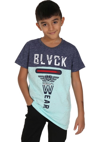 Erkek Çocuk Blvck Baskılı T-Shirt