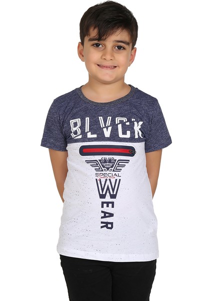 Erkek Çocuk Blvck Baskılı T-Shirt