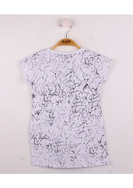 Kız Çocuk Göğsü Şerit Aksesuarlı T-Shirt fiyatları