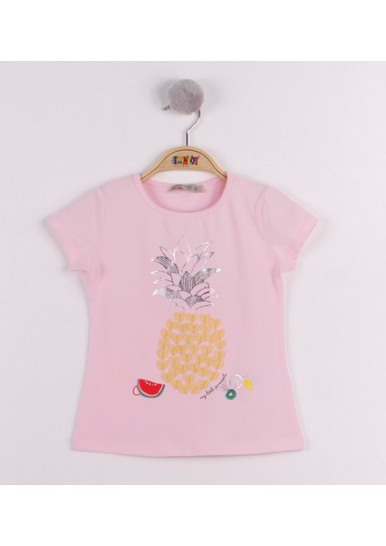 Kız Çocuk Ananas Baskılı T-Shirt