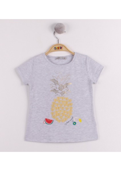 Kız Çocuk Ananas Baskılı T-Shirt