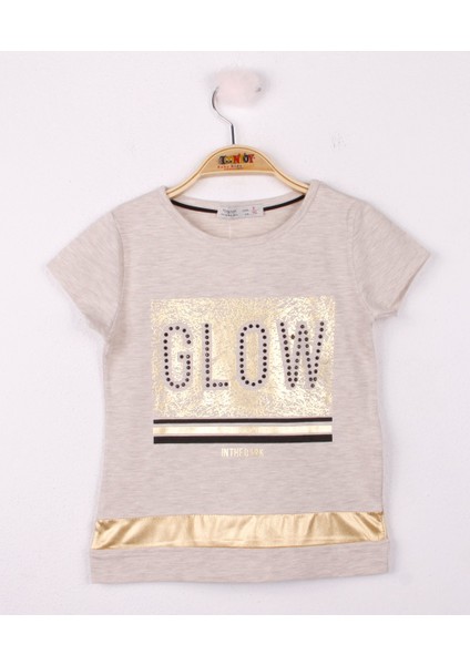 Kız Çocuk Glow Baskılı T-Shirt