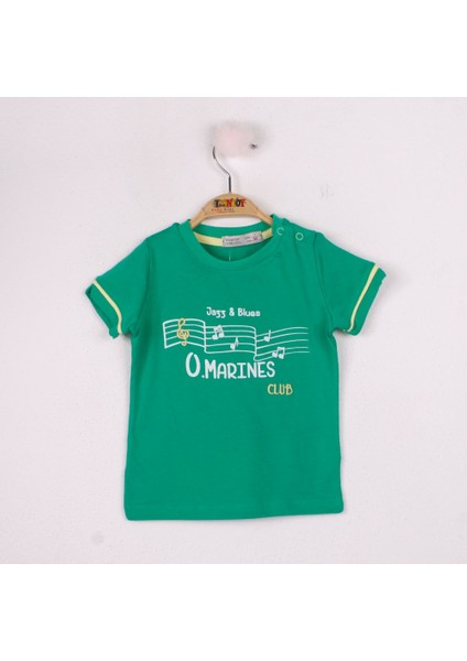 Erkek Bebek Marines Baskılı T-Shirt