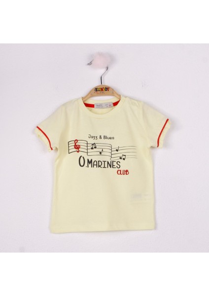 Erkek Bebek Marines Baskılı T-Shirt
