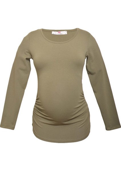 2301-2308 Pamuklu Uzun Kollu Hamile Sweatshirt