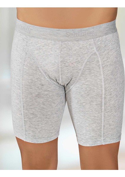 Likralı Uzun Boxer Gri ME114