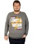 Büyük Beden Erkek Sweatshirt London Britain 19133 Antramelanj 1
