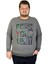 Büyük Beden Erkek Sweatshirt Push Your Limit 19134 Antramelanj 1