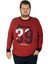 Büyük Beden Erkek Sweatshirt Thirty Nine 19135 Bordo 1