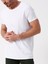 Erkek Beyaz Bisiklet Yaka T-Shirt 1