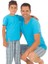 Aile Turkuaz Gri-Lacivert Ekose Erkek Çocuk Pijama Takımı 5