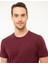 Erkek Bordo Slim Fit Bisiklet Yaka Basic Tişört 50217123-VR014 1