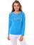 Blue Gym Kadın Mavi Kadın Sweatshirt Shirt Pullu 1