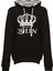 Siyah Queen Kapüşonlu Kadın Sweatshirt 1
