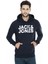 Jack & Jones Hood Corp Logo Erkek Lacivert Kapüşonlu Sweatshirt 3