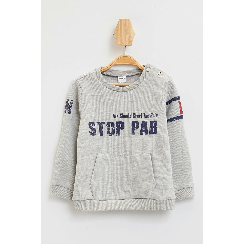 DeFacto Erkek Bebek Kanguru Cepli Baskılı Sweatshirt Fiyatı